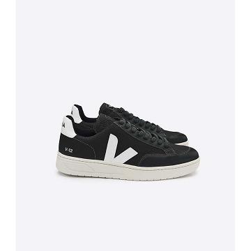 Women's Veja V-12 B-MESH Sneakers Black/White | ZA 669ZUT